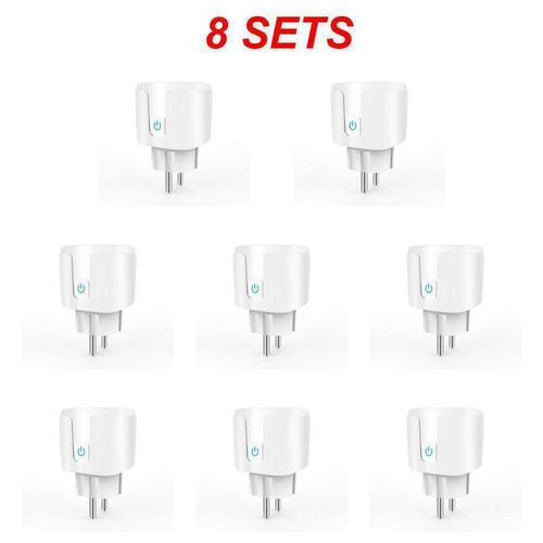 EWelink WiFi prise intelligente 20A prise ue moniteur de puissance fonction de synchronisation Smartlife commande vocale fonctionne avec Alexa Yandex Google Home - Type 8pcs