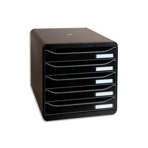 Exacompta - 309714d - Big Box - Module De Classement - 5 Tiroirs - Noir