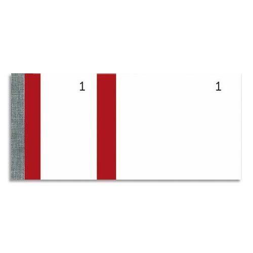 Exacompta 96304e Paquet De 10 Blocs Vendeurs Format Horizontal 100 Feuilles Avec Bande 6,6 X 13,5 Cm Rouge