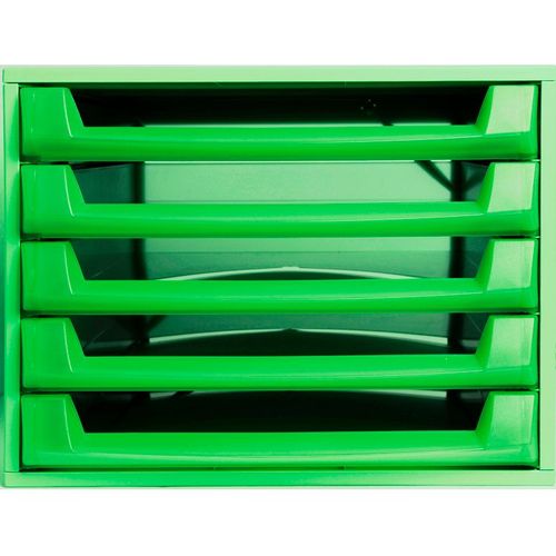Exacompta Bloc De Classement The Box Fantasy Works 5 Tiroirs Ouvert Vert Pomme/ Translucide