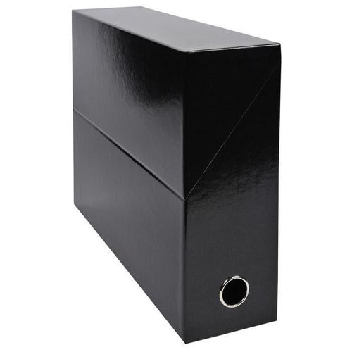 Exacompta Boite Transfert - 340 X 255 Mm - Dos De 90 Mm - Carte Pelliculee F.S.C. 19-10 Eme - Noir Iderama