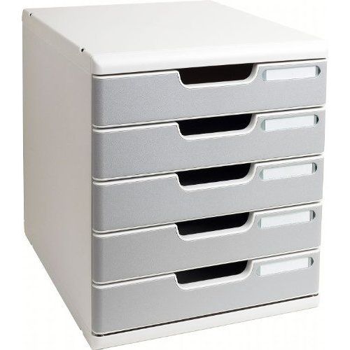Exacompta Modulo Module De Classement 5 Tiroirs Gris/Granit