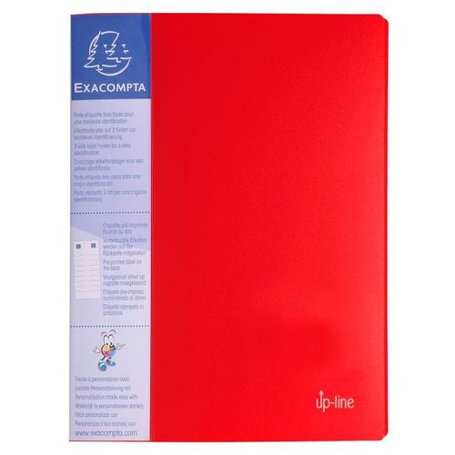 Exacompta Protge-Documents Upline Pp Opaque. 40 Vues, 20 Pochettes Rouge