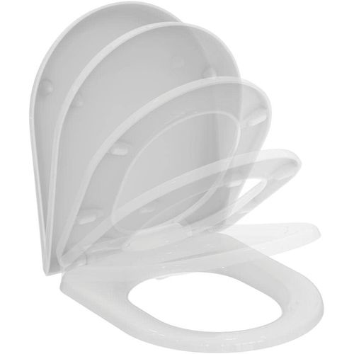 Exacto Uv09001 Abattant Wc,Frein De Chute,Lunette De Toilette,Dclipsable,Facile  Installer,Rsistant,Fixations Incluses,Blanc,Modle Authentique
