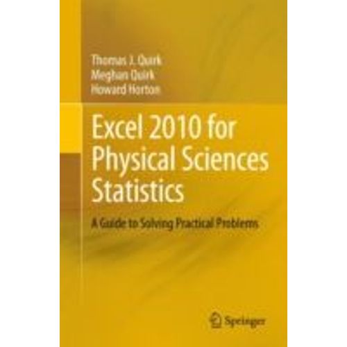 Excel 2010 For Physical Sciences Statistics   de Collectif  Format Broch 