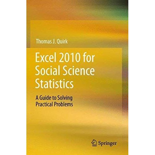 Excel 2010 For Social Science Statistics    Format Broch 