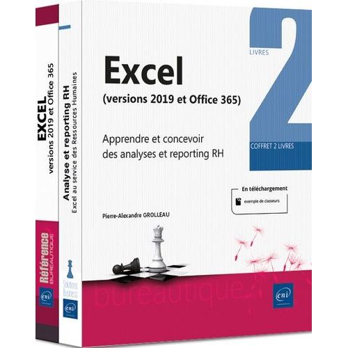 Excel 2019, Apprendre Et Concevoir Des Analyses Et Reporting Rh - Coffret En 2 Volumes : Excel Versions 2019 Et Office 365 - Analyse Et Reporting Rh - Excel Au Service Des Ressources...   de Grolleau Pierre-Alexandre  Format Beau livre 