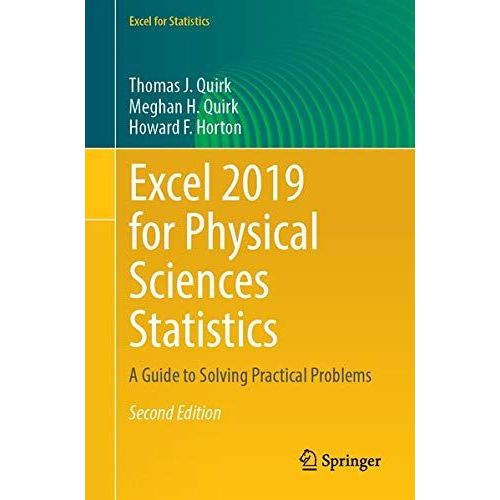 Excel 2019 For Physical Sciences Statistics    Format Broch 