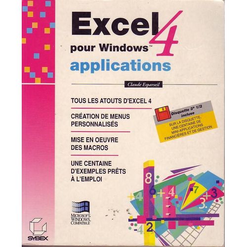 Excel 4.0 Pour Windows - Applications   de Claude Esparseil