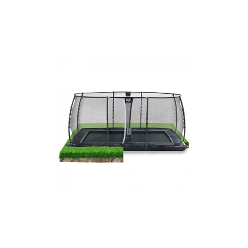 Exit Dynamic Trampoline Enterr Au Niveau Du Sol 305x519cm Avec Filet De Scurit - Noir