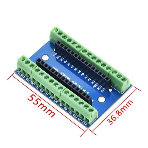 Expansion Board NANO V3.0 contrleur Terminal adaptateur carte d'extension NANO IO bouclier Simple plaque d'extension pour Arduino AVR ATMEGA328P Nano 3.0