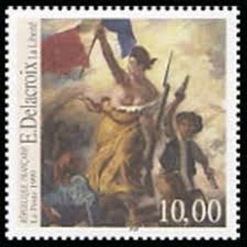 Exposition Philatlique Internationale : Chefs D'Oeuvre De L'Art : "La Libert Guidant Le Peuple" De Delacroix Anne 1999 N 3236 Yvert Et Tellier Luxe
