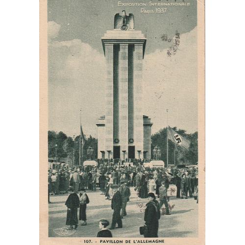 Exposition Universelle Paris 1937 Pavillon De L' Allemagne En Carte Postale