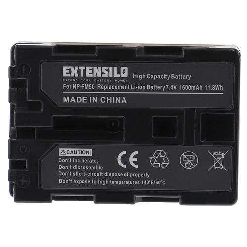 EXTENSILO 1x Batterie compatible avec Sony DCR-TRV830, DCR-TRV840, DCR-TRV950, DSC-F707 appareil photo, reflex numrique (1600mAh, 7,4V, Li-ion)