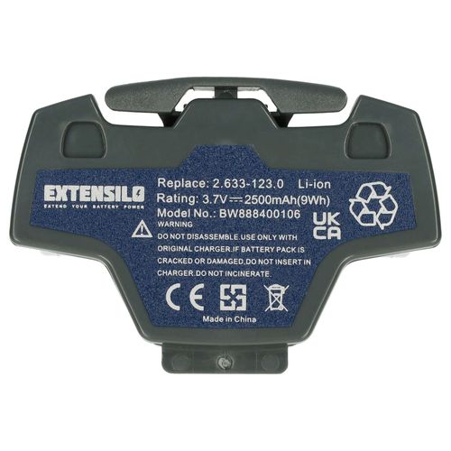Extensilo Batterie Compatible Avec Krcher Wv70 Plus, Wv Classic Robot lectromnager Gris (2500mah, 3,7v, Li-Ion)