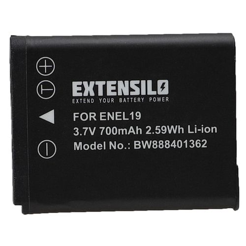 EXTENSILO Batterie compatible avec Nikon Coolpix W100, W150, S7000 appareil photo, reflex numrique (700mAh, 3,7V, Li-ion)