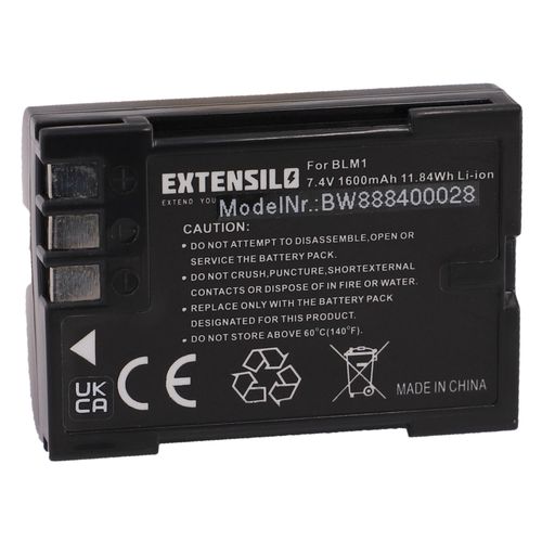 EXTENSILO Batterie compatible avec Olympus E-1, E-3, E-30, E-300, E-330, E-500, E-510 appareil photo, reflex numrique (1600mAh, 7,4V, Li-ion)