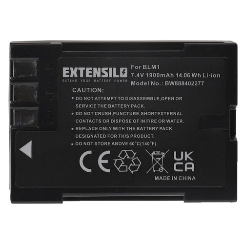 EXTENSILO Batterie compatible avec Olympus E-1, E-3, E-30, E-300, E-330, E-500, E-510 appareil photo, reflex numrique (1900mAh, 7,4V, Li-ion)