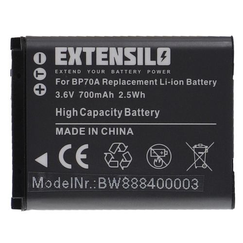 EXTENSILO 1x Batterie compatible avec Samsung ST78, ST79, ST80, ST88, ST90, ST93, ST89 appareil photo, reflex numrique (700mAh, 3,6V, Li-ion)