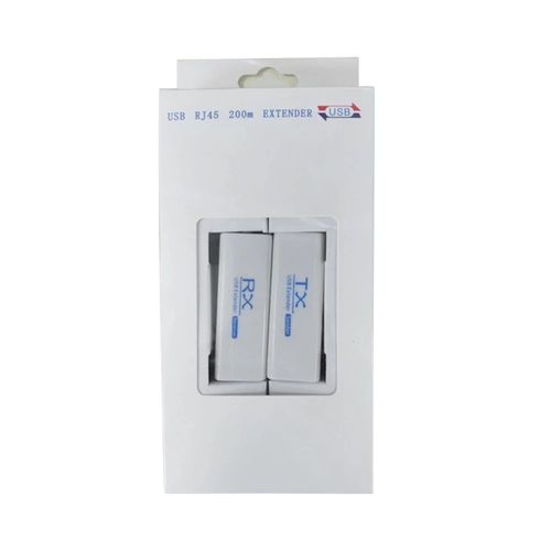 Extension USB 200M vers RJ45 sur Ethernet,adaptateur d'extension,cat5e/6 cbles,USB 2.0,pas d'alimentation,Plug & Play - Type WHITE
