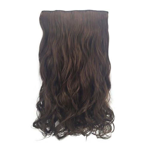 Extensions De Cheveux Synthtiques Boucls  Clipser, Tte Complte 3/4, Soie Haute Temprature, Couleur 6a, Faciles Et Confortables