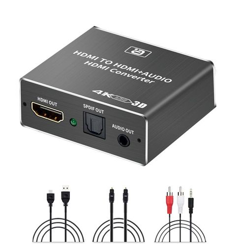 Extracteur Audio HDMI HDCP CEC + TOSLINK SPDIF optique + convertisseur Audio 3.5mm RCA 4K x 2K adaptateur de sparateur Audio 3D HDMI