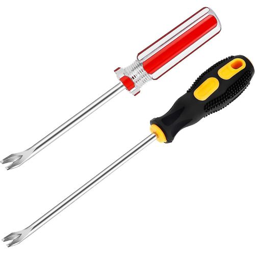 Extracteur De Clous, 2 Pcs 3mm V Tip Tournevis, Outil De Suppression D'agrafes, Extracteur D'agrafes Clou Rivet Tack Lifter Extracteur Tapisserie D'ameublement Outil  Ongles