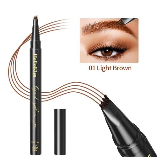 Eyebloggpen-Crayon Liquide Impermable  L'eau, Crayon Fonc Naturel, Sourcils Longs Et Durables, 5 Couleurs, Pointe  4 Fourcommuniste, Marron, Y6w5