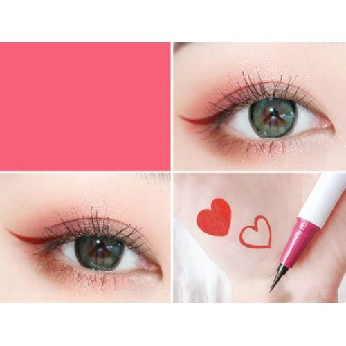 Eyeliner Couleur Liquide Waterproof,Eyeliner Liquide Stylo Liquide Eyeliner Precision Schage Rapide Pour Femme (Rouge)
