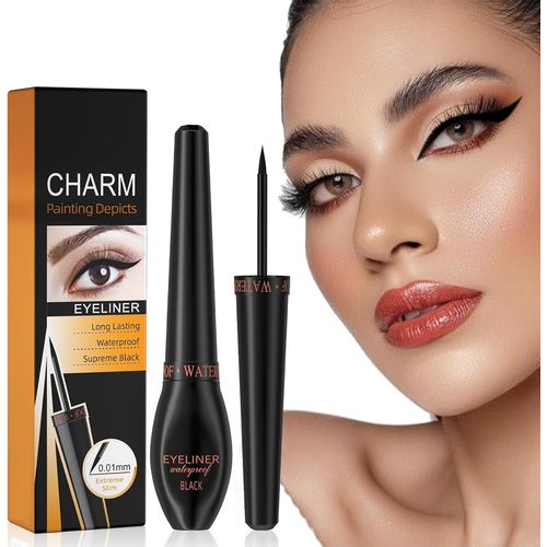 Eyeliner Liquide,Eye Liner Liquide Noir Hautement Pigment,Eyeliner Mat Impermable  L'eau,Pointe Feutre Souple Et Prcise,Maquillage Pour Les Yeux Longue Tenue,Rsistant  L'eau Et Anti-Bavures5g