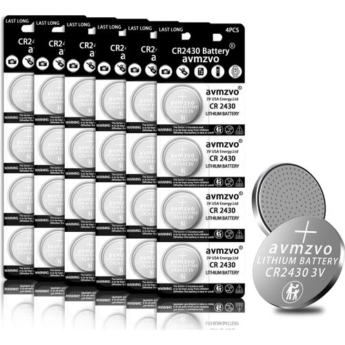 F-Cr2430-6-24 Lot De 24 Piles Bouton Cr2430 Au Lithium 3 V