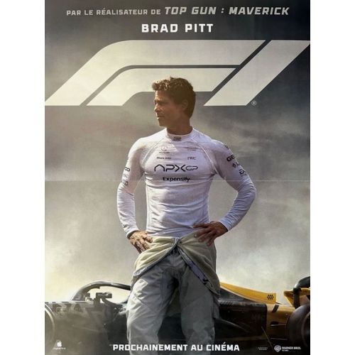 F1 Le Film - Affiche Plie Originale De Cinma - Format 40x60 Cm - Un Film De Joseph Kosinski Avec Brad Pitt, Damson Idris, Javier Bardem, Kerry Condon, Tobias Menzies / Formule 1 - Anne 2025