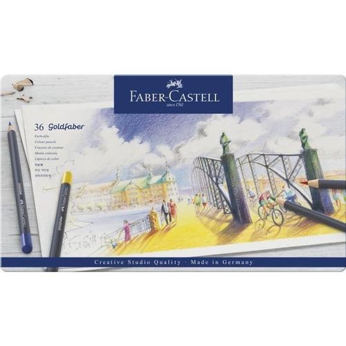 Faber-Castell Bote De 36 Crayons De Couleur Goldfaber Permanent
