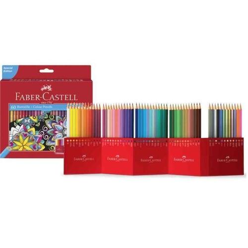 Faber-Castell Etui De 60 Crayons De Couleur Chteau Accordon - Coloris Assortis