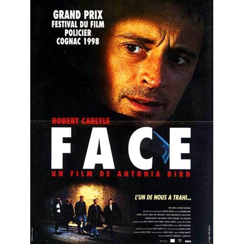 Face - Vritable Affiche De Cinma Plie - Format 40x60 Cm - De Antonia Bird Avec Robert Carlyle, Ray Winstone, Steven Waddington, Lena Headey, Damon Albarn, Steve Sweeney - 1998