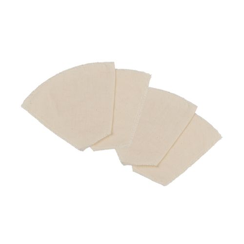 Fackelmann 9909350 Lot De 4 Filtres  Caf Rutilisables, Filtres  Caf cologiques En Coton, Filtre Lavable, Beige, Coton, 16,7 X 12 X 5,5 Cm