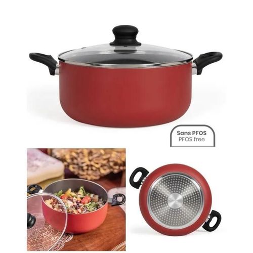 Faitout 28cm Antiadhsif Poignes En Revtement Silicone Soft Touch Rsistant  La Chaleur Tous Feux Dont Induction