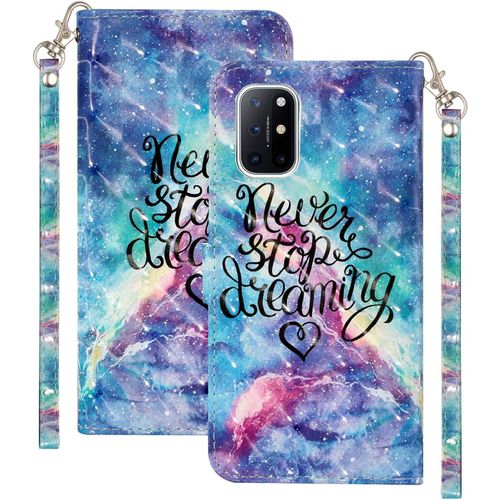 Fantaisie Portefeuille Etui En Cuir Pour Oneplus 8t 3d Effet Color Etui  Rabat Housse De Protection Avec Fonction Support Phone Cover Pour Oneplus 8t,Ciel toil