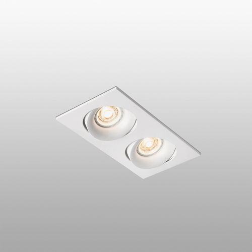 Faro Arg-2 - Projecteur Encastr Inclinable Double Carr  2 Ampoules Blanc, Gu10