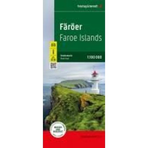 Frer / Froyar, Straen- Und Freizeitkarte 1:90.000, Freytag & Berndt    Format Carte Plan 