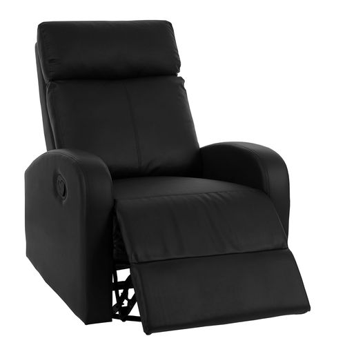 Fauteuil De Tlvision Crosby, Fauteuil Relax, Rocking-Chair, Fonction Bascule, Pivotant, Similicuir   Noir