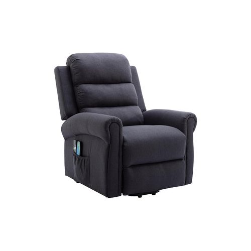 Fauteuil Massant En Tissu Avec Releveur lectrique - Gris Anthracite - Lovari
