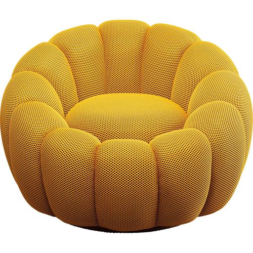 Fauteuil Pivotant Peppo Bloom Jaune Kare Design