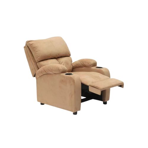 Fauteuil Relax En Microfibre Velours Fauteuil Rembourr Relaxant Beige Inclinable Avec Repose-Pieds Accoudoir Dossier Rglable Plusieurs Position Tv Canap Chaise Salon
