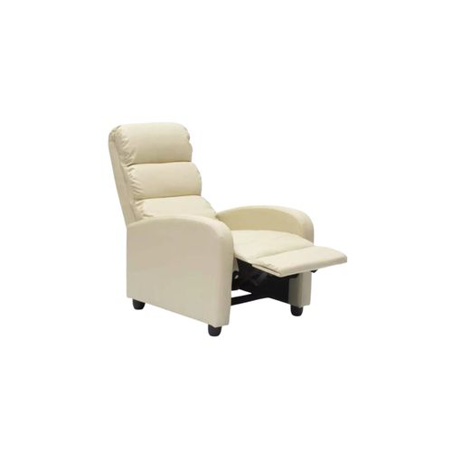 Fauteuil Relax En Simili Cuir Beige Inclinable Avec Repose-Pieds Dossier Rglable Plusieurs Position Fauteuil Relaxant Tv Canap Chaise Salon