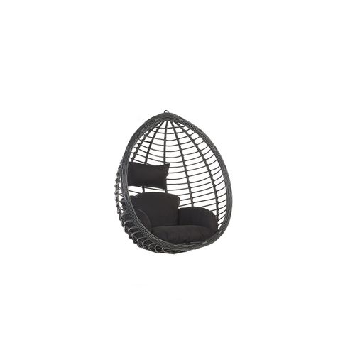 Fauteuil Suspendu En Rotin Noir Tollo
