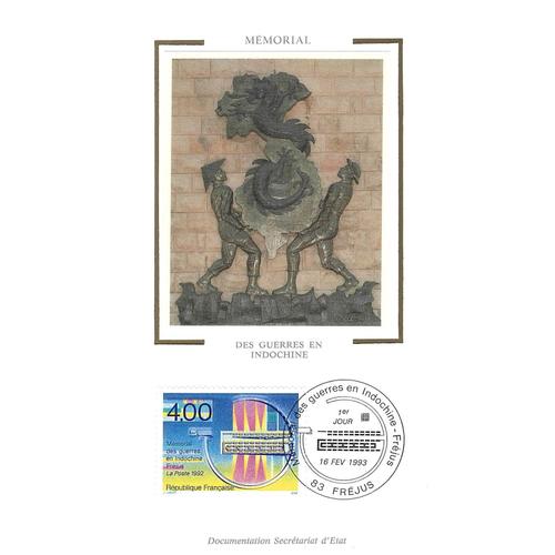 Fdc Cp 1993 - Mmorial Des Guerres En Indochine - Frjus - Yvert 2791