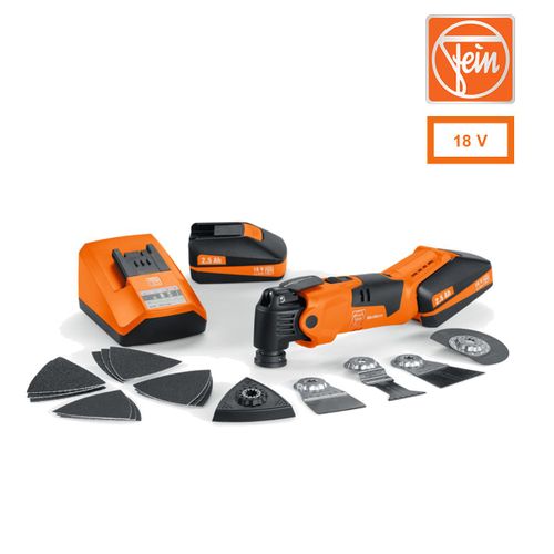 Fein Multimaster Sans Fil - Machine Oscillante 18 V Li-Ion 2,5 Ah - Afmm 18 Qsl - 71292261000