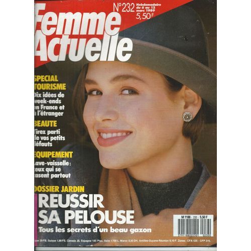 Femme Actuelle 06/03/1989 Coluche, Julien Clerc, Anita Baker, Patrick Dupond, Nancy Holloway, Jackie Sardou, Jean-Paul Gaultier, Michel Cardoze, Denise Fabre, Bette Davis, Greg Norman, Hugh Grant