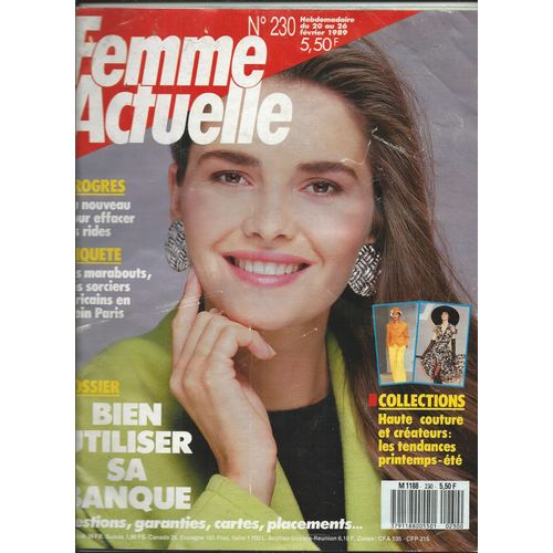 Femme Actuelle 20/02/1989 Bernard Rapp, Gabrielle Lazure, Laurent Boyer, Claire Nadeau, Kirk Cameron, Amanda Lear, Toni Childs, Patricia Kaas, Johnny Hallyday, Keith Richards, Maurice Andr